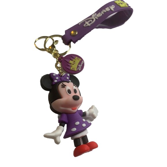 Disney Minnie Mouse 3D PVC Bags Hanger Pendant Key chain Key Ring Purse Charm - Picture 5 of 8